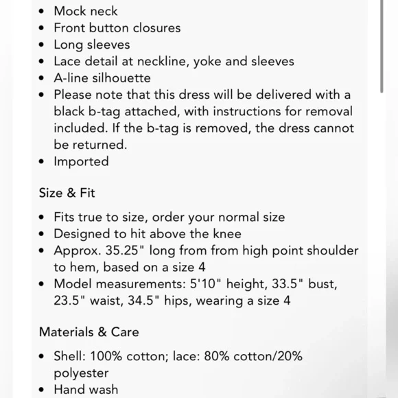 Rebecca Taylor
Lace Mock Neck Dress - Picture 5 of 6